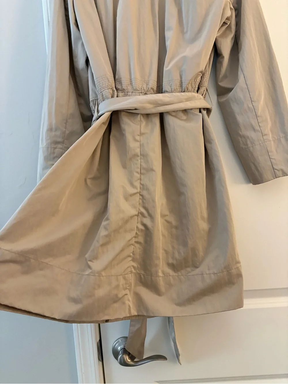 J. Jill Women’s Light Beige Tie-Waist Trench Coat